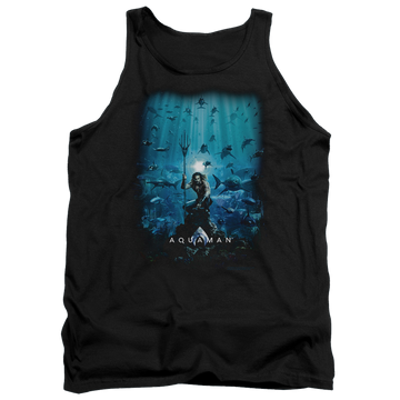 Black men's tank with Aquaman Movie Poster graphic