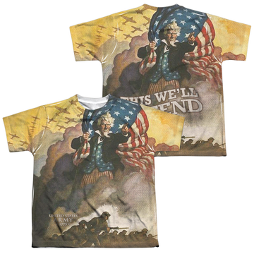 U.S. Army Vintage Poster (Front/Back Print) - Youth All-Over Print T-Shirt Youth All-Over Print T-Shirt (Ages 8-12) U.S. Army