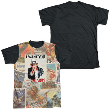 U.S. Army Vintage Collage - Men's Black Back T-Shirt Men's Black Back T-Shirt U.S. Army
