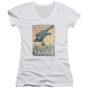 U.S. Army Treat Em Rough - Juniors V-Neck T-Shirt Juniors V-Neck T-Shirt U.S. Army