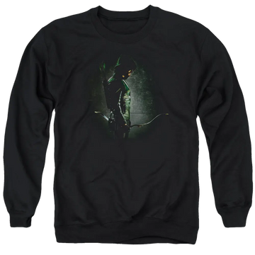 Arrow In The Shadows - Men's Crewneck Sweatshirt Green Arrow
