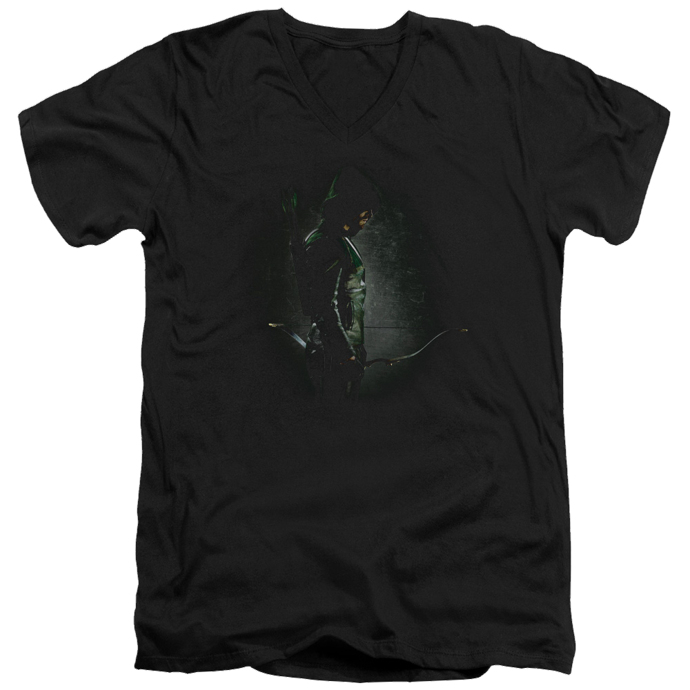 Arrow In The Shadows - Men's V-Neck T-Shirt Green Arrow