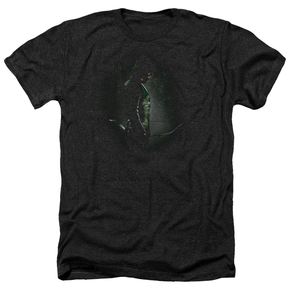 Arrow In The Shadows - Men's Heather T-Shirt Men's Heather T-Shirt Green Arrow