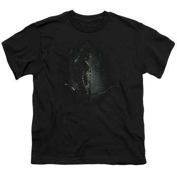 Arrow The Television Series In The Shadows - Youth T-Shirt Youth T-Shirt (Ages 8-12) Green Arrow