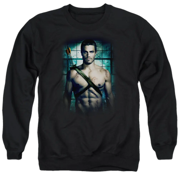 Arrow Shirtless - Men's Crewneck Sweatshirt Green Arrow