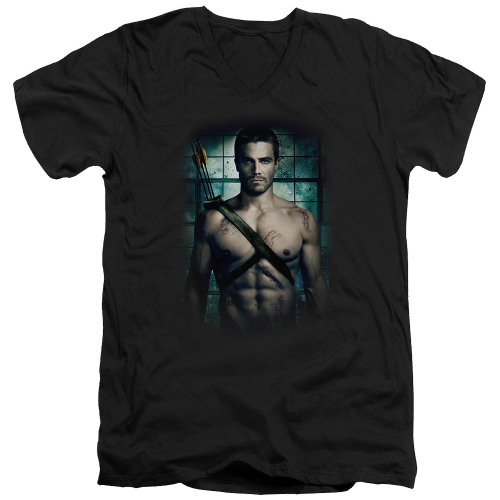 Arrow Shirtless - Men's V-Neck T-Shirt Men's V-Neck T-Shirt Green Arrow