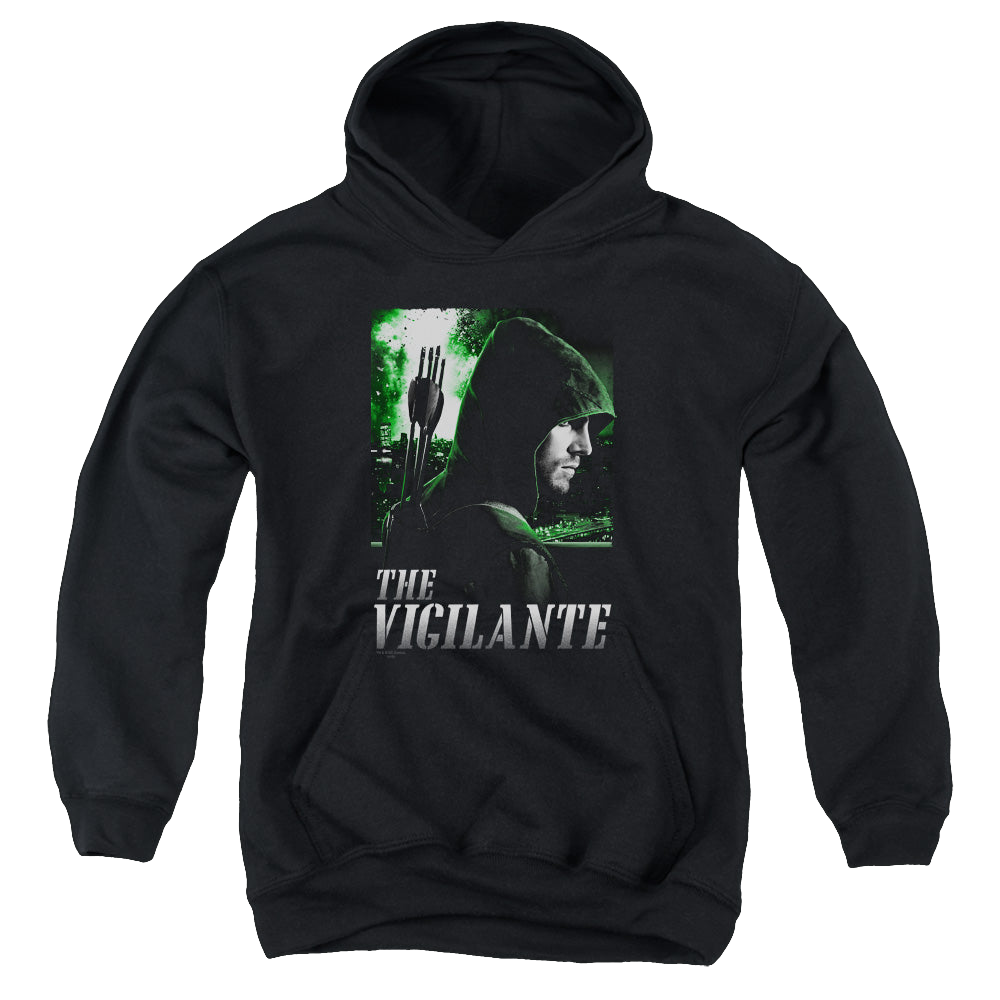 Arrow The Television Series Star City Defender - Youth Hoodie Youth Hoodie (Ages 8-12) Green Arrow