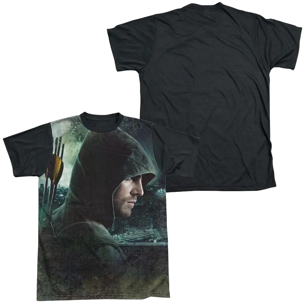 Arrow Hero - Men's Black Back T-Shirt Green Arrow