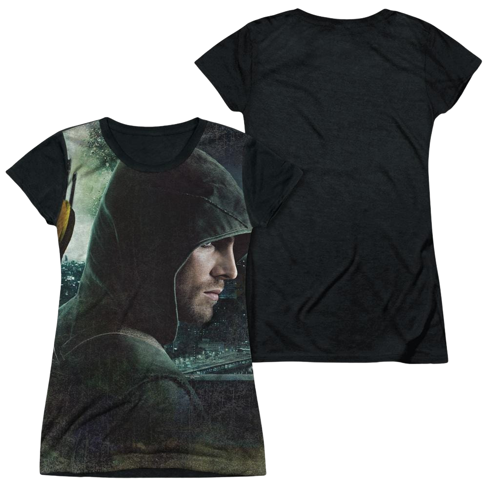 Arrow Hero - Juniors Black Back T-Shirt Juniors Black Back T-Shirt Green Arrow