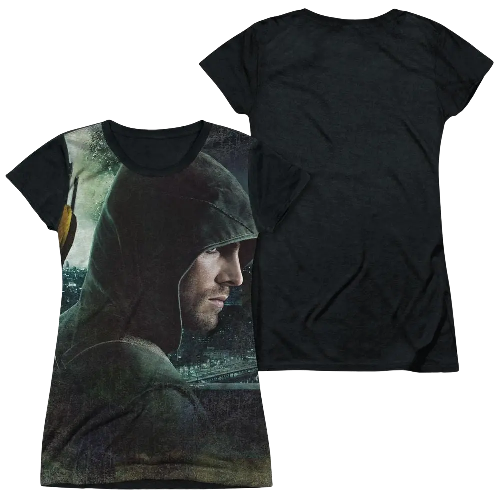 Arrow Hero - Juniors Black Back T-Shirt Green Arrow