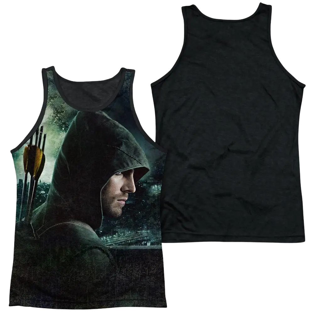 Arrow Hero Men's Black Back Tank Green Arrow