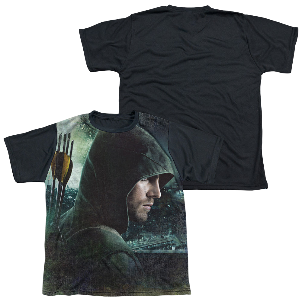 Arrow The Television Series Hero - Youth Black Back T-Shirt Youth Black Back T-Shirt (Ages 8-12) Green Arrow