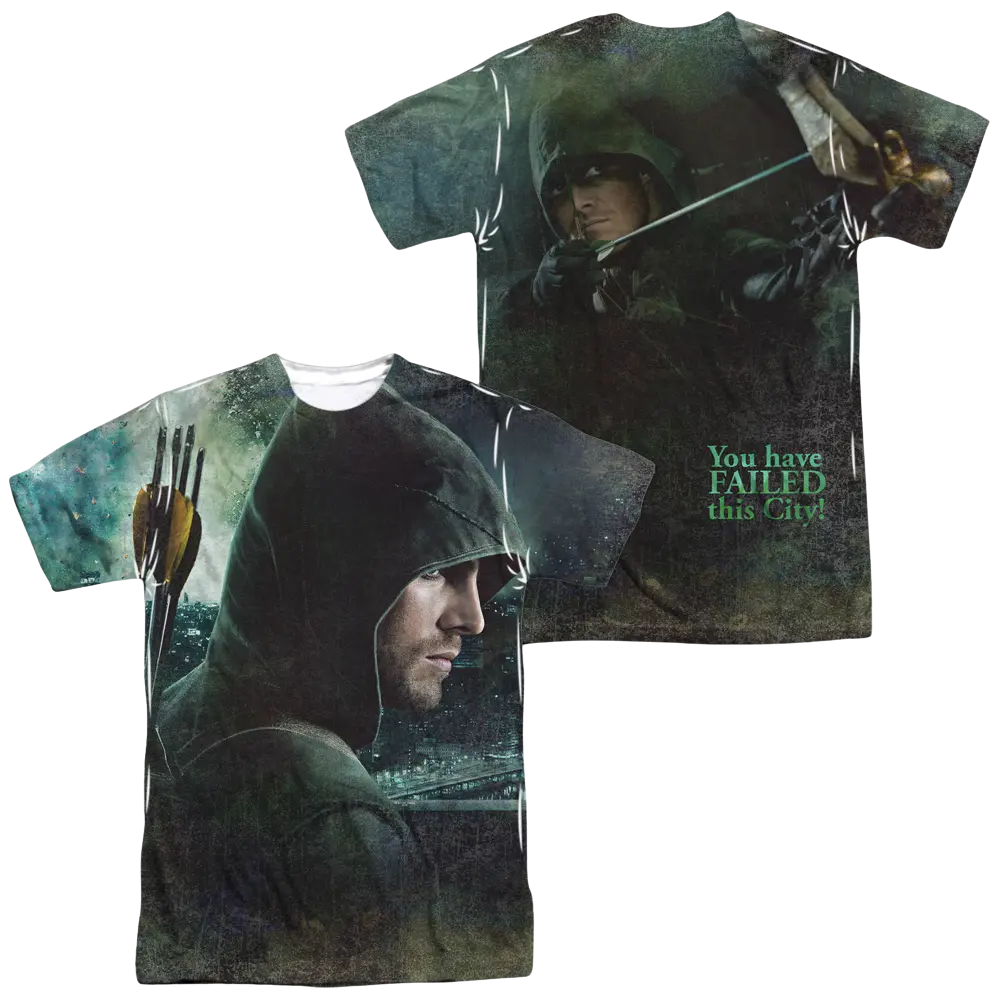 Arrow Hero Men's All Over Print T-Shirt Green Arrow