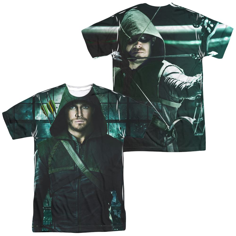 Arrow Two Sides Men's All Over Print T-Shirt Men's All-Over Print T-Shirt Green Arrow