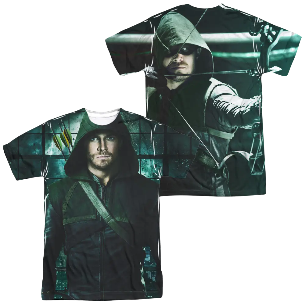 Arrow Two Sides Men's All Over Print T-Shirt Green Arrow