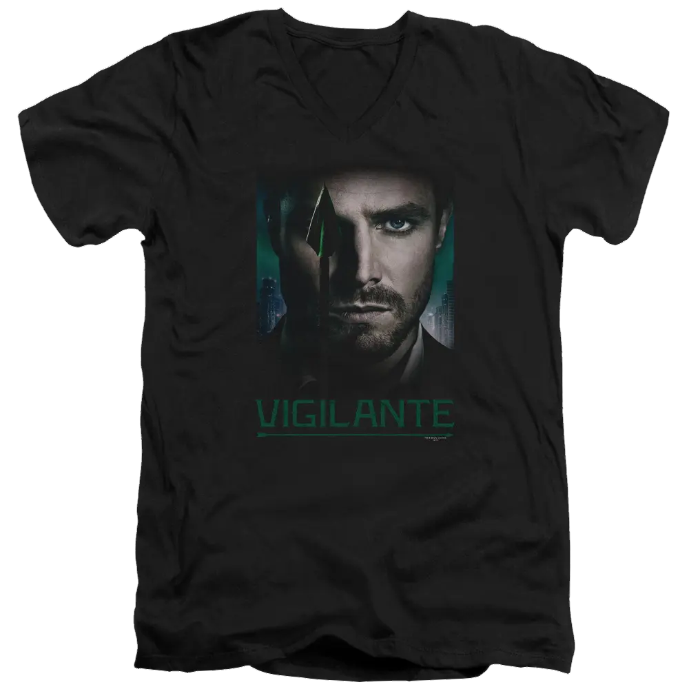 Arrow Good Eye - Men's V-Neck T-Shirt Green Arrow