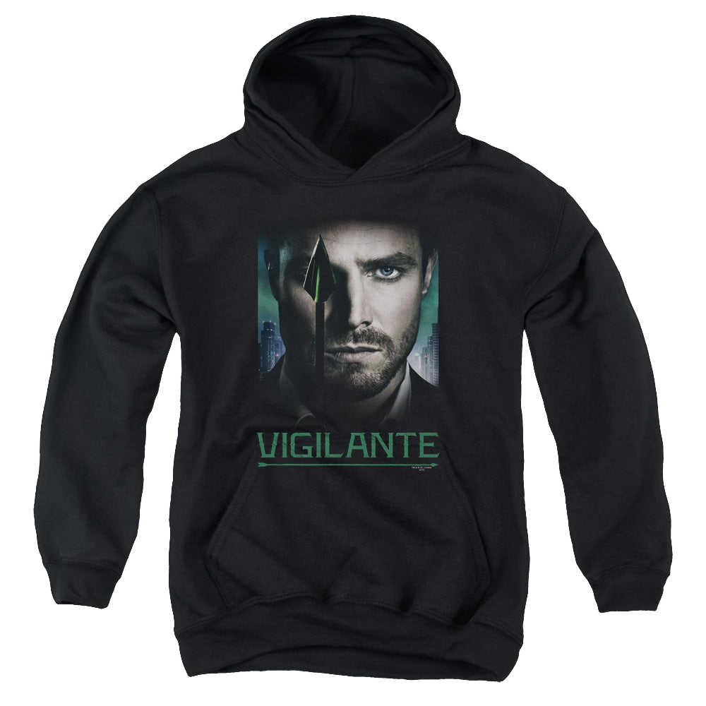 Arrow The Television Series Good Eye - Youth Hoodie Youth Hoodie (Ages 8-12) Green Arrow