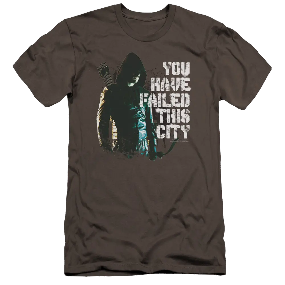 Arrow You Have Failed - Men's Premium Slim Fit T-Shirt Green Arrow