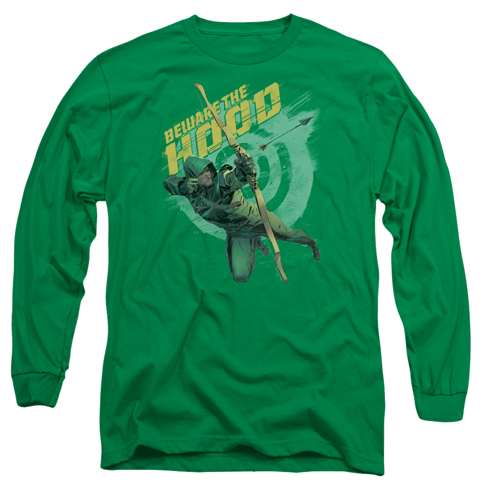 Arrow Beware - Men's Long Sleeve T-Shirt Men's Long Sleeve T-Shirt Green Arrow