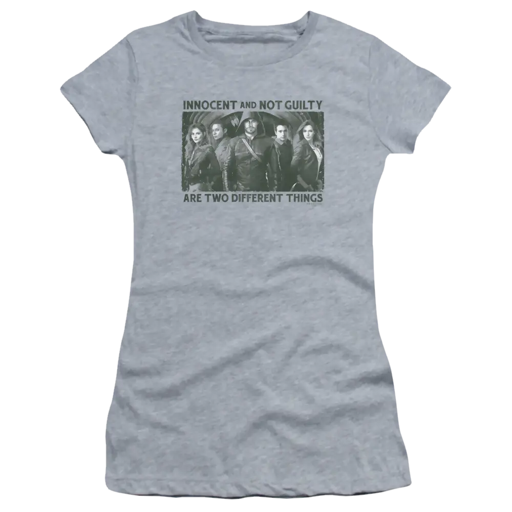 Arrow Not Guilty - Juniors T-Shirt Green Arrow