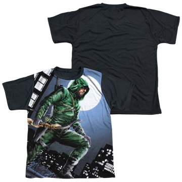 Arrow The Television Series Night Watch - Youth Black Back T-Shirt Youth Black Back T-Shirt (Ages 8-12) Green Arrow