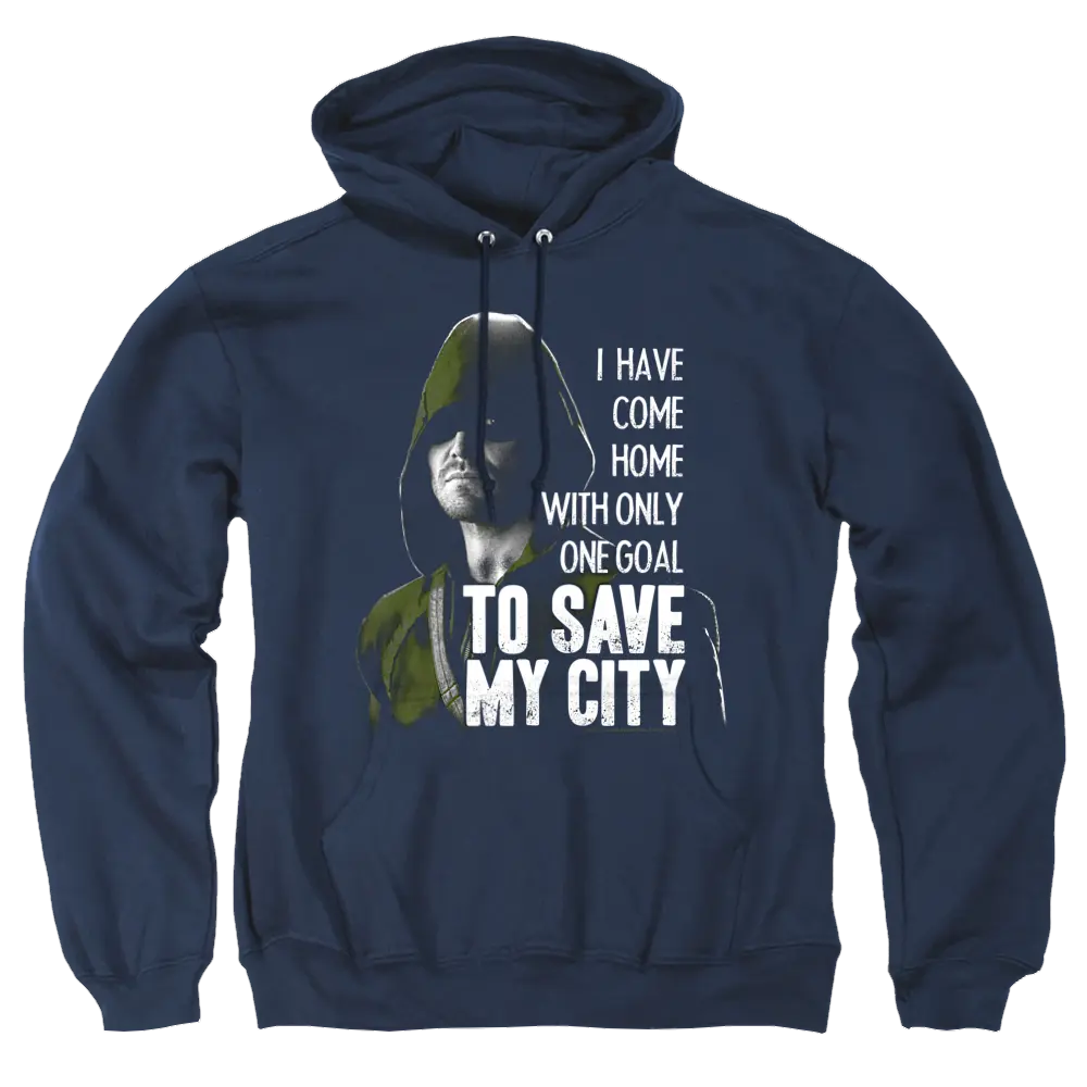 Arrow Save My City - Pullover Hoodie Green Arrow