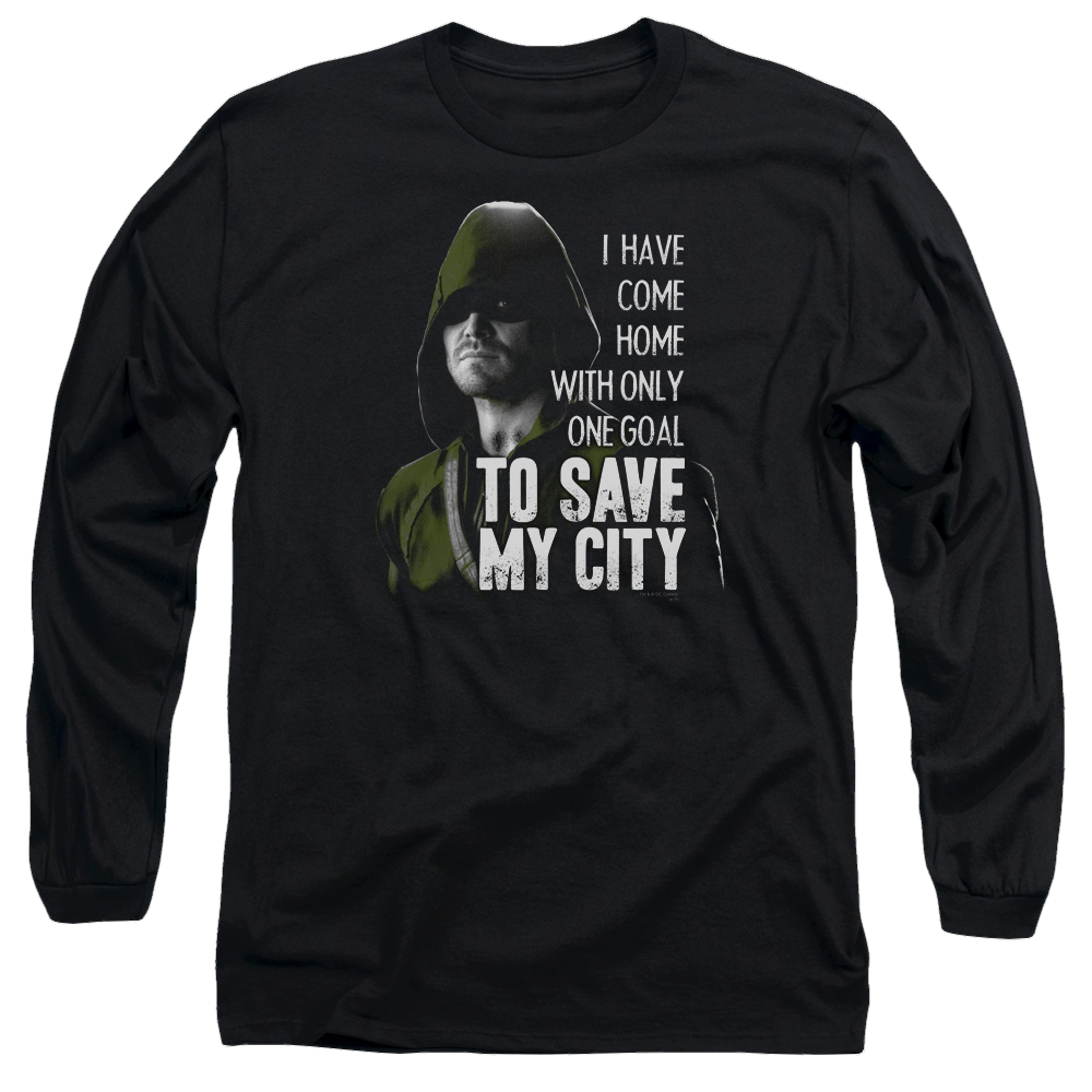 Arrow Save My City - Men's Long Sleeve T-Shirt Men's Long Sleeve T-Shirt Green Arrow