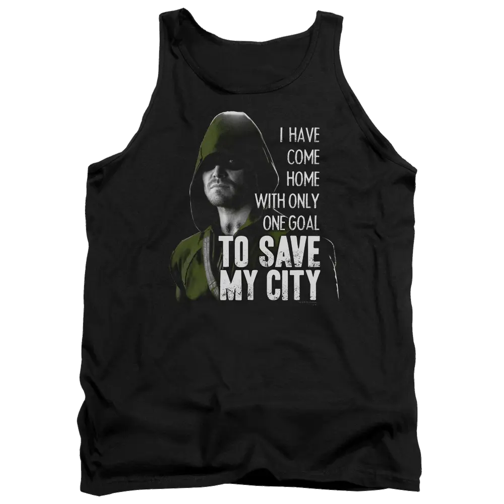 Arrow Save My City Men's Tank Green Arrow