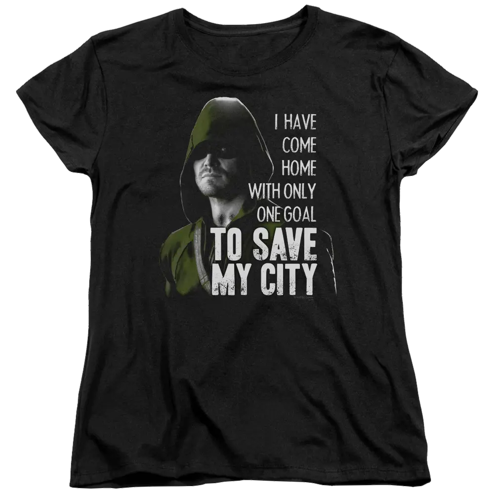 Arrow Save My City - Women's T-Shirt Green Arrow