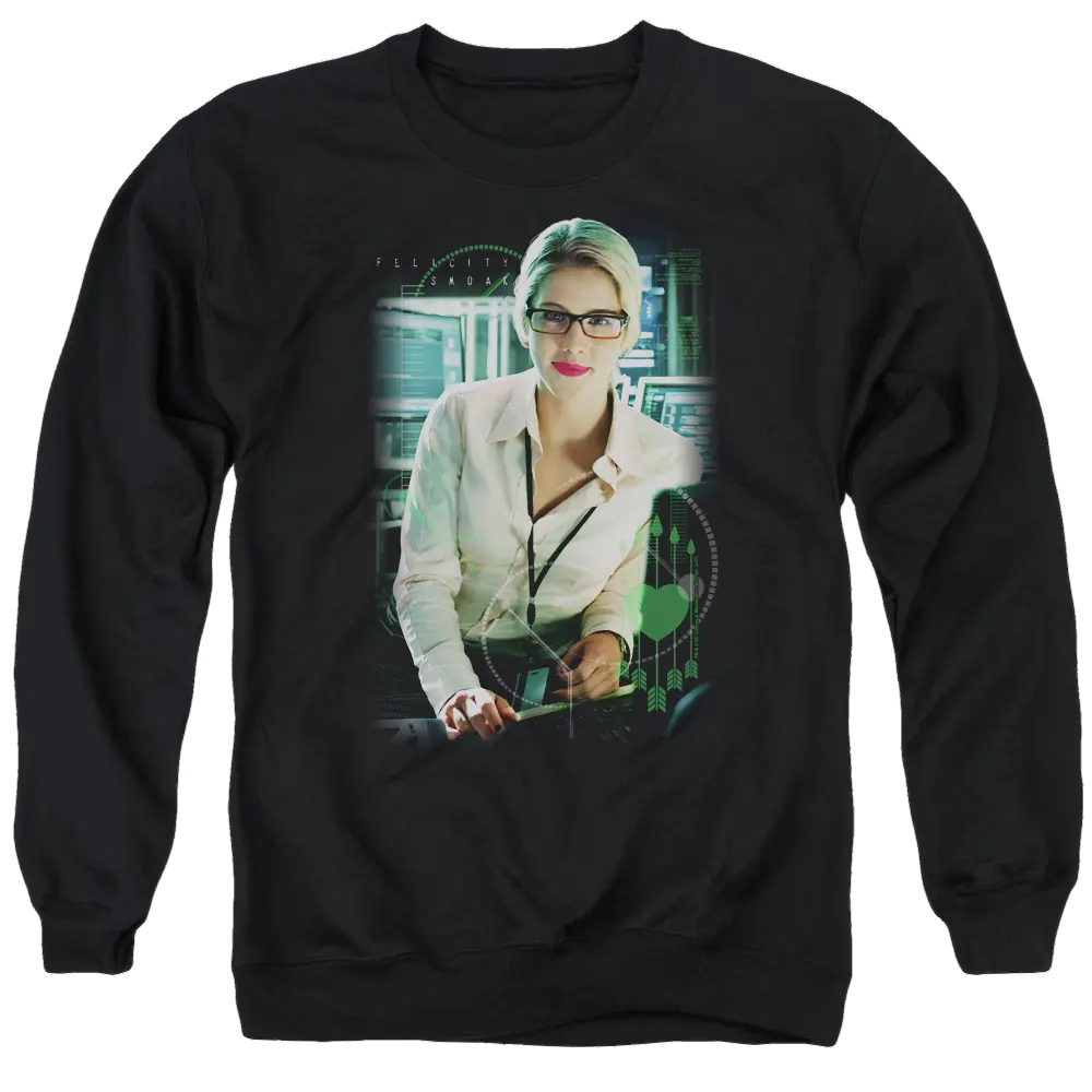 Arrow Felicity Smoak - Men's Crewneck Sweatshirt Green Arrow