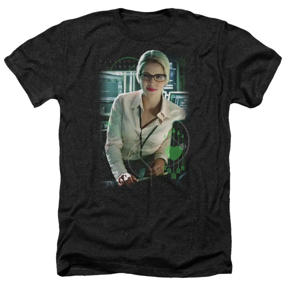 Arrow Felicity Smoak - Men's Heather T-Shirt Green Arrow
