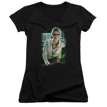 Arrow Felicity Smoak - Juniors V-Neck T-Shirt Green Arrow