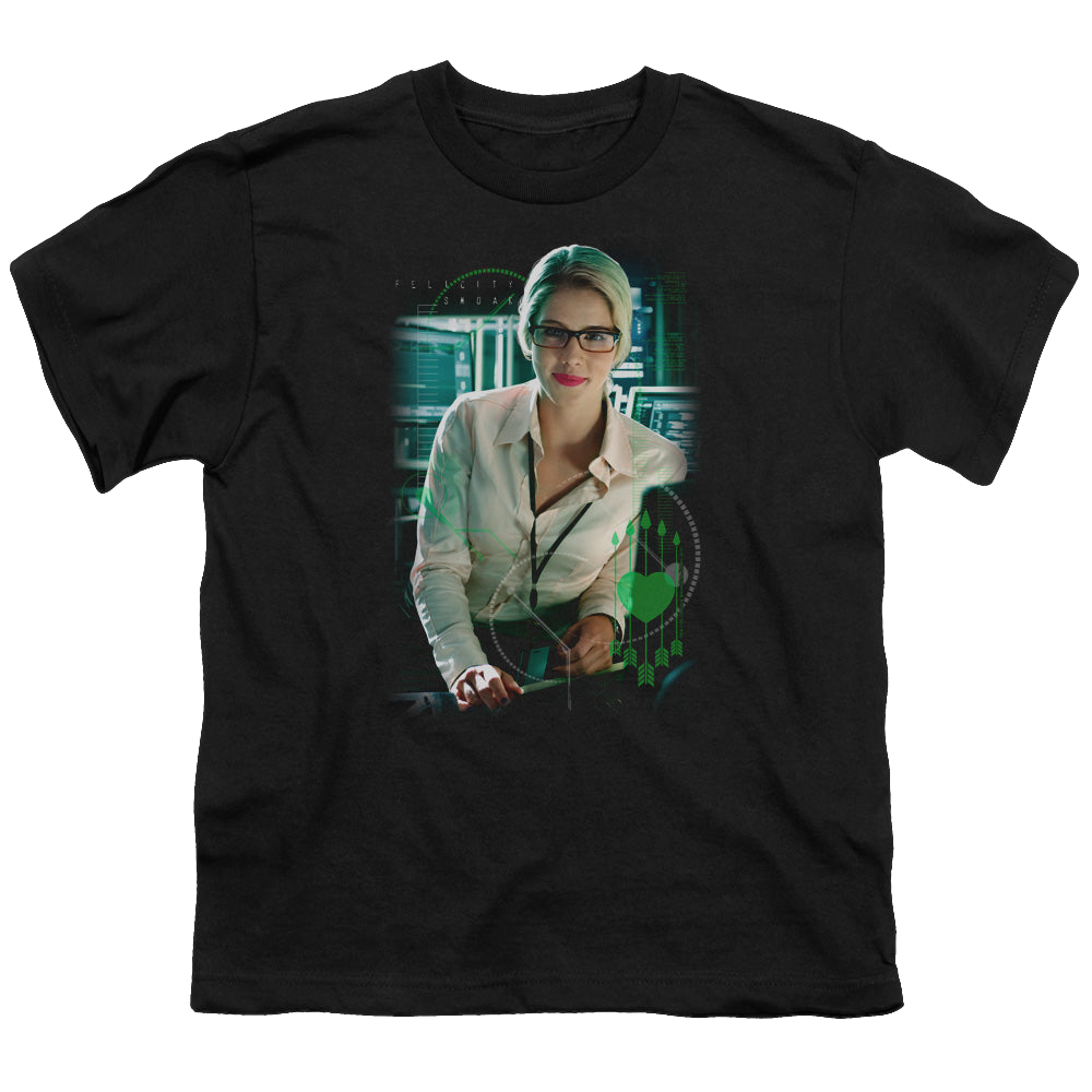 Arrow The Television Series Felicity Smoak - Youth T-Shirt Youth T-Shirt (Ages 8-12) Green Arrow
