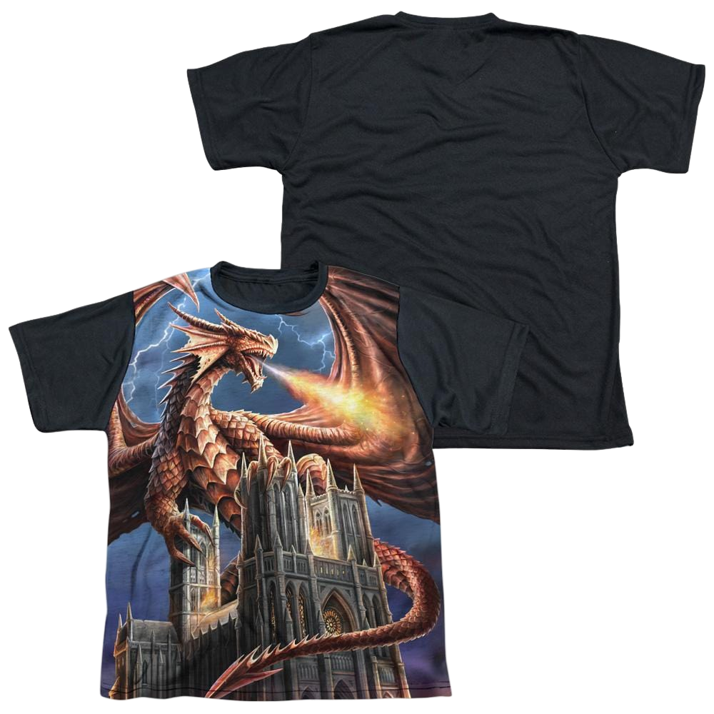 Anne Stokes Dragons Fury - Youth Black Back T-Shirt (Ages 8-12) Youth Black Back T-Shirt (Ages 8-12) Anne Stokes