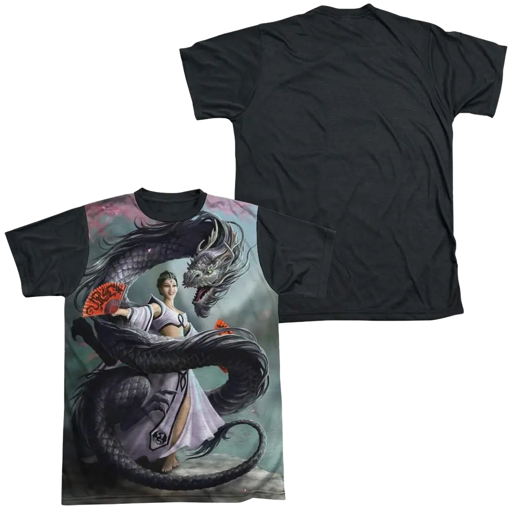 Anne Stokes Dragon Dancer - Men's Black Back T-Shirt Anne Stokes
