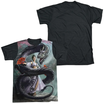 Anne Stokes Dragon Dancer - Men's Black Back T-Shirt Anne Stokes
