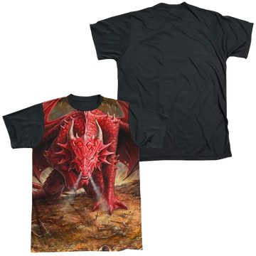 Anne Stokes Dragons Lair - Men's Black Back T-Shirt Anne Stokes