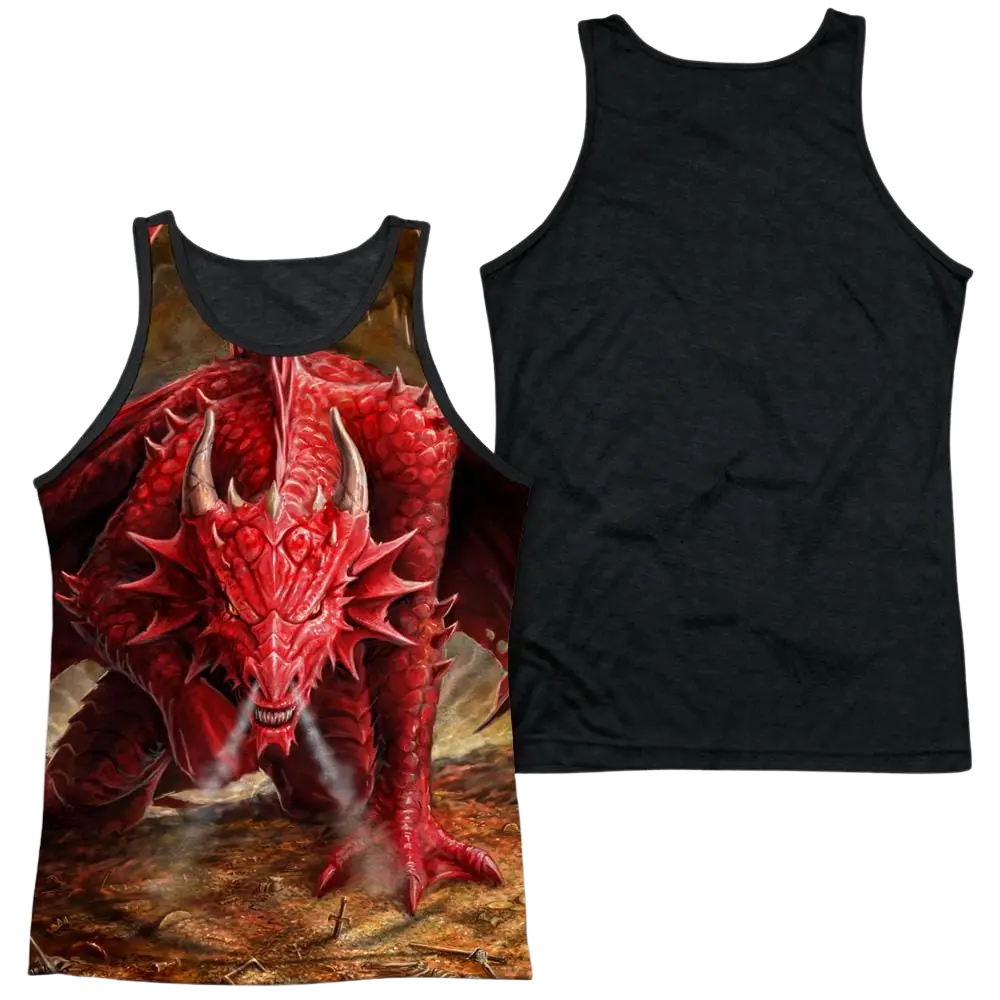 Anne Stokes Dragons Lair Men's Black Back Tank Anne Stokes