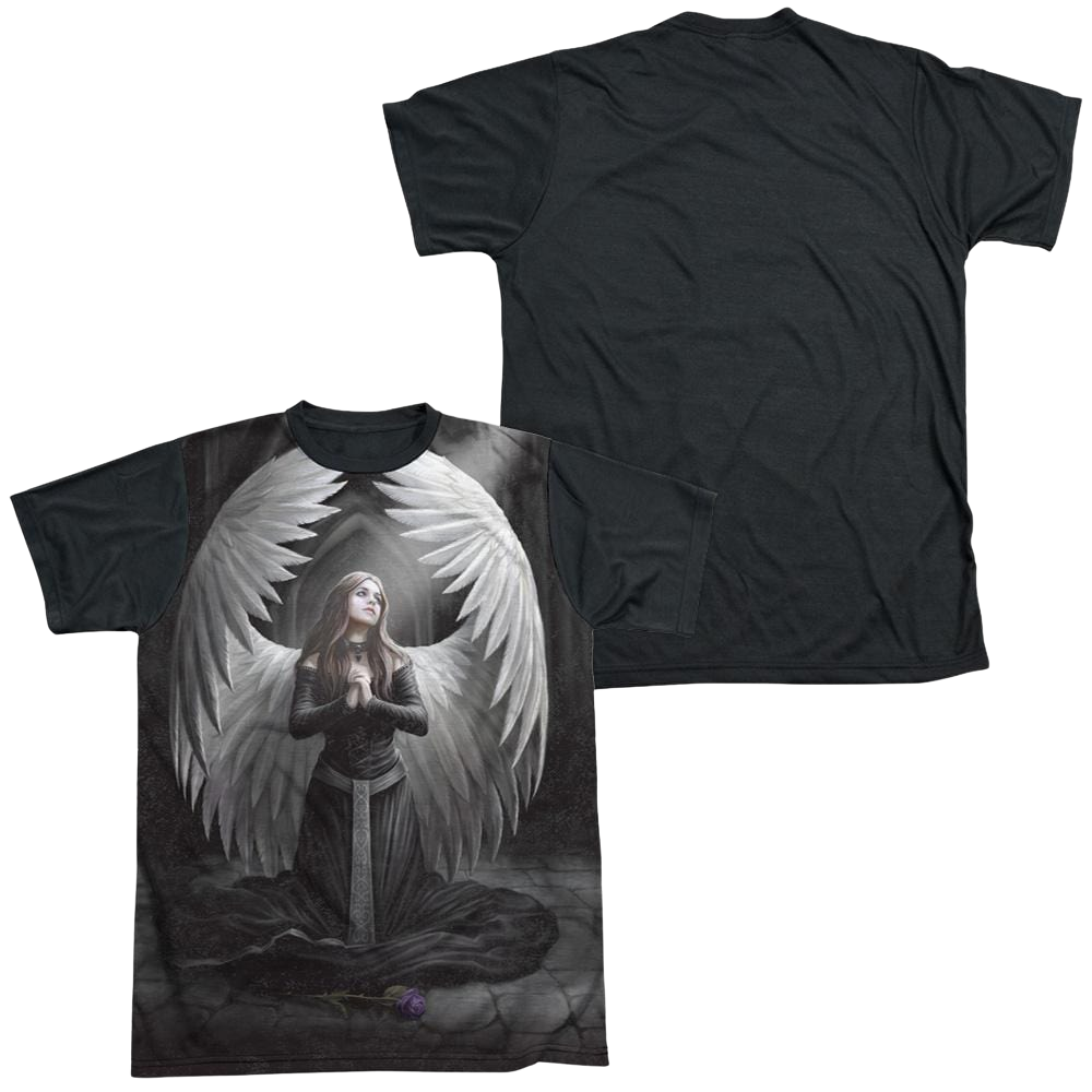 Anne Stokes Prayer For The Fallen - Men's Black Back T-Shirt Anne Stokes