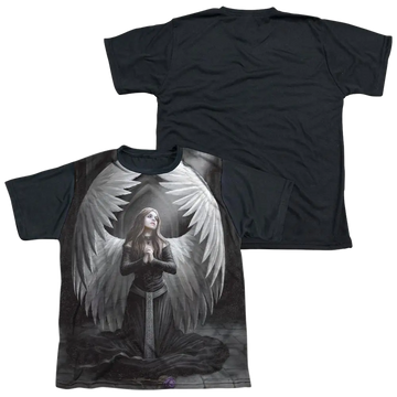 Anne Stokes Prayer For The Fallen - Youth Black Back T-Shirt (Ages 8-12) Anne Stokes