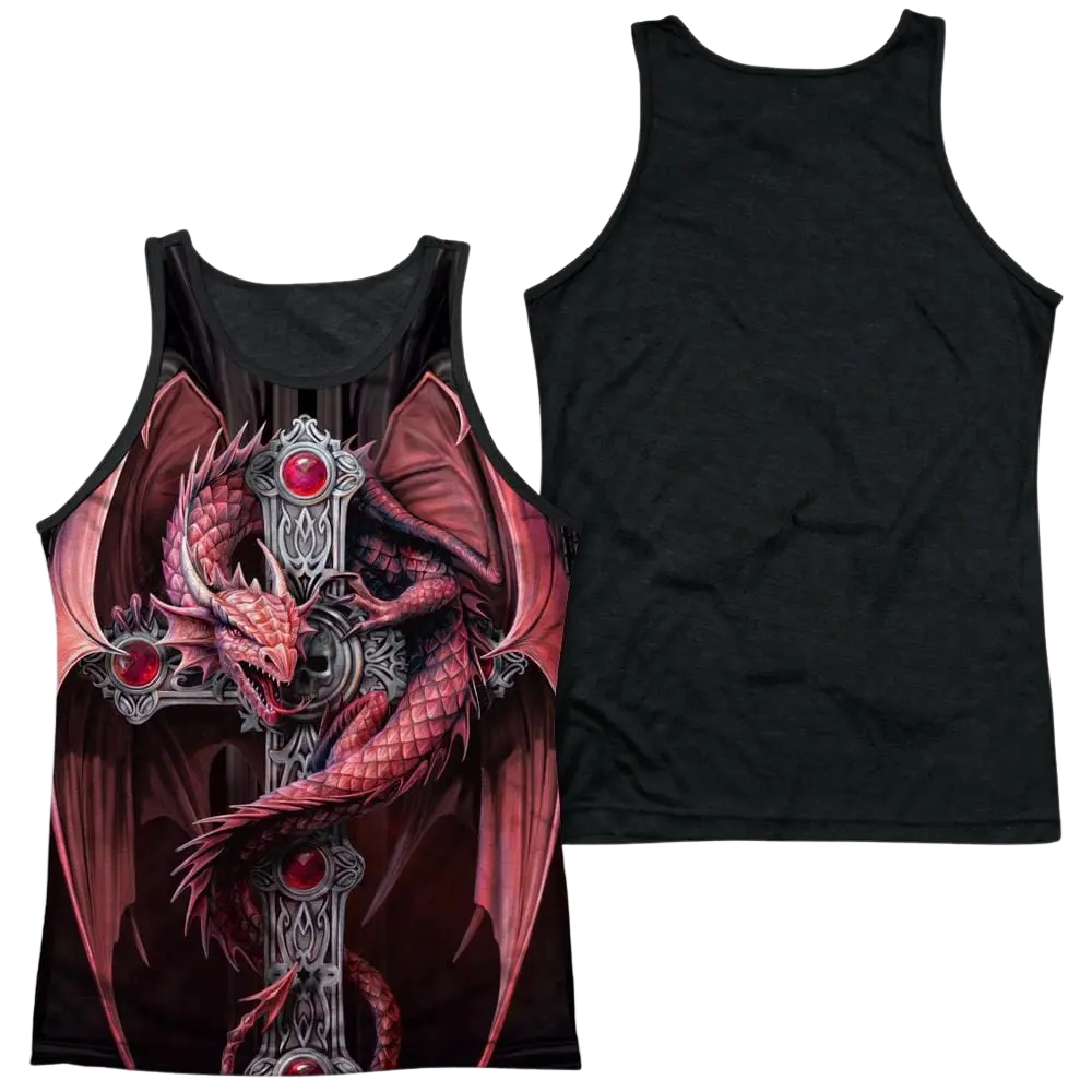 Anne Stokes Gothic Guardian Men's Black Back Tank Anne Stokes