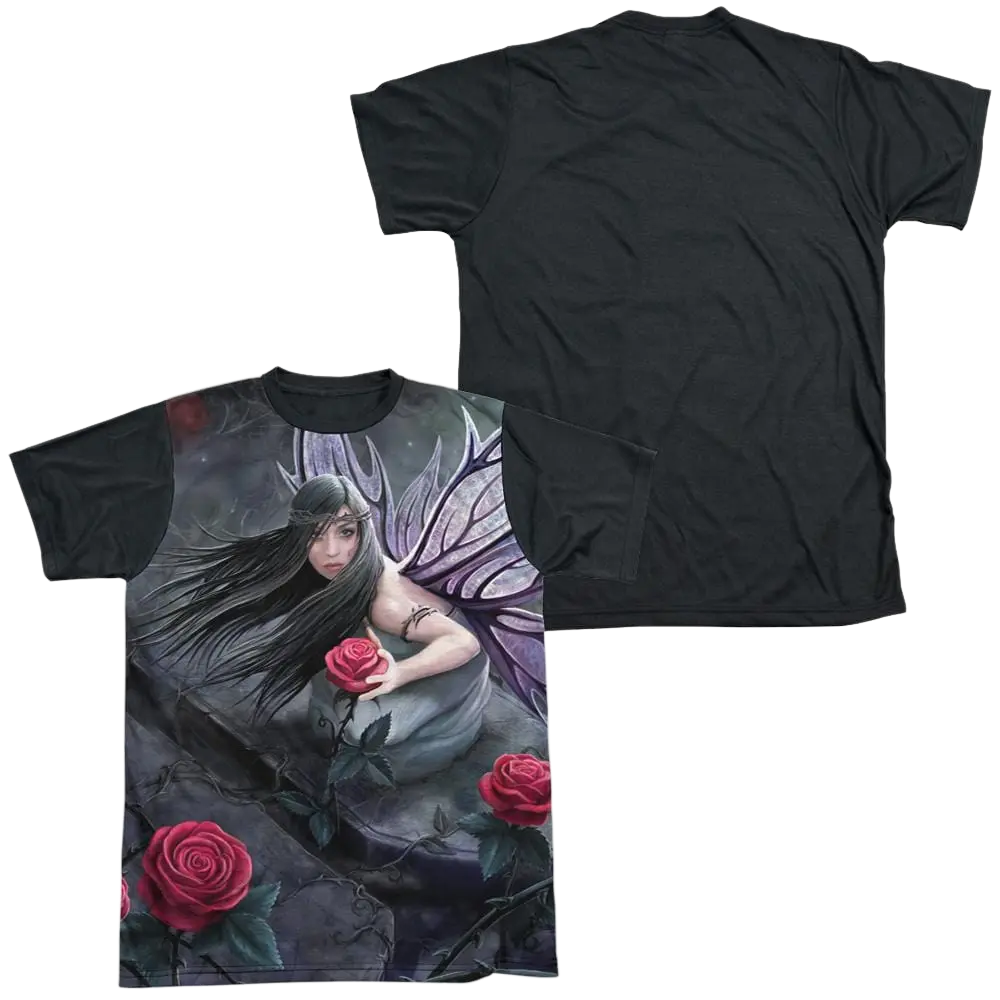 Anne Stokes Rose Fairy - Men's Black Back T-Shirt Anne Stokes