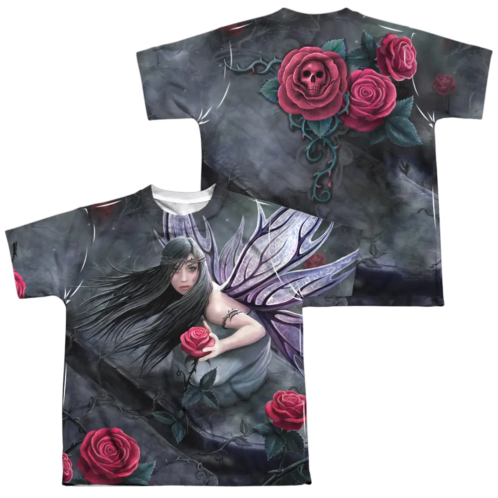 Anne Stokes Rose Fairy - Youth All-Over Print T-Shirt (Ages 8-12) Anne Stokes