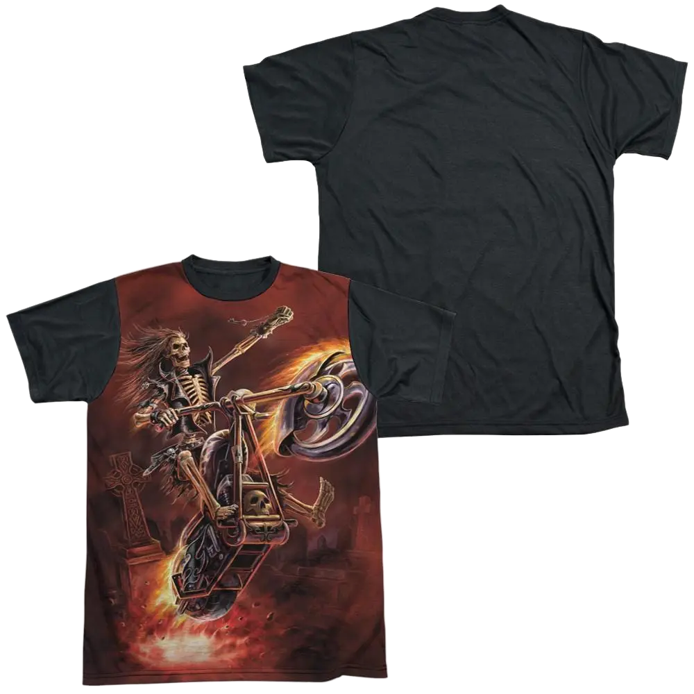 Anne Stokes Hellrider - Men's Black Back T-Shirt Anne Stokes