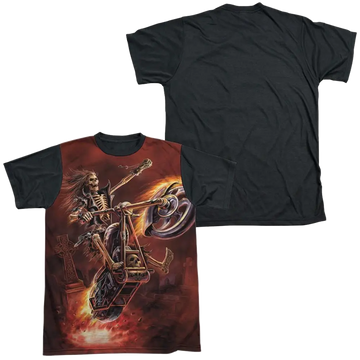 Anne Stokes Hellrider - Men's Black Back T-Shirt Anne Stokes