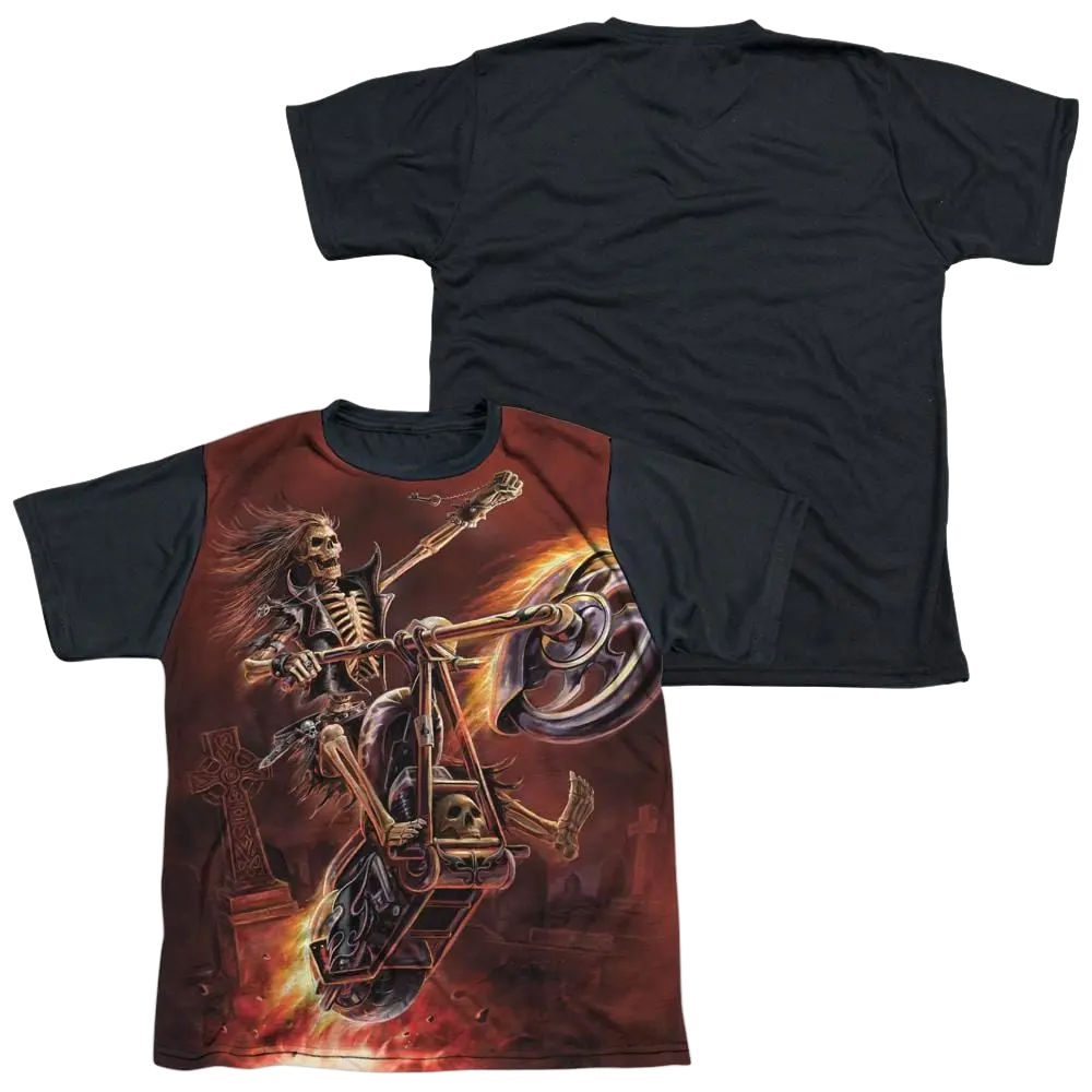 Anne Stokes Hellrider - Youth Black Back T-Shirt (Ages 8-12) Anne Stokes