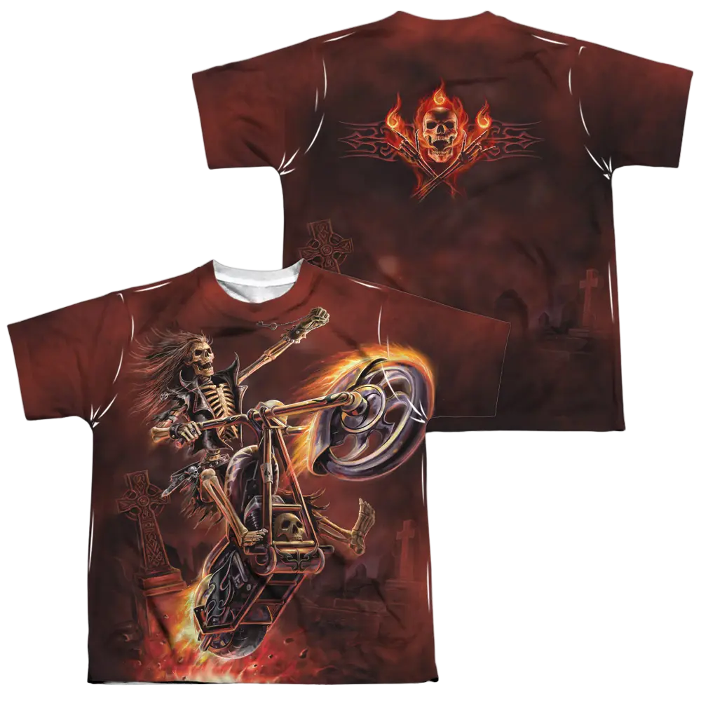 Anne Stokes Hellrider - Youth All-Over Print T-Shirt (Ages 8-12) Anne Stokes