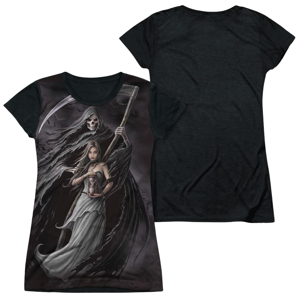 Anne Stokes Summon The Reaper - Juniors Black Back T-Shirt Juniors Black Back T-Shirt Anne Stokes