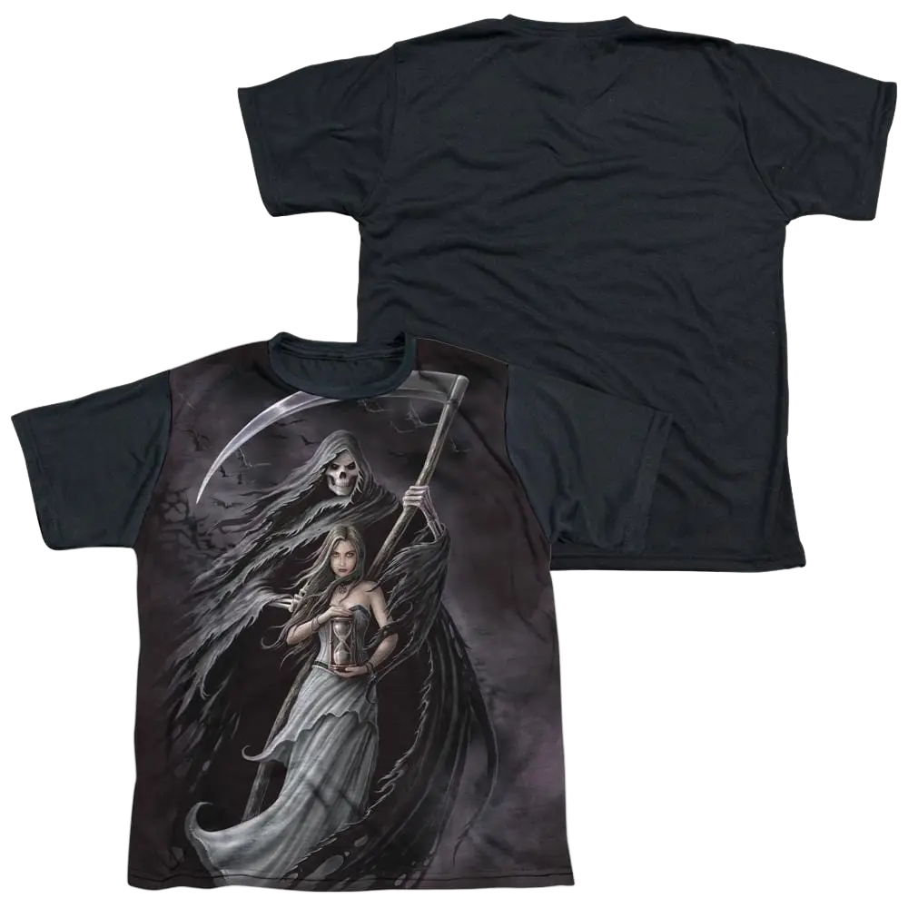 Anne Stokes Summon The Reaper - Youth Black Back T-Shirt (Ages 8-12) Anne Stokes