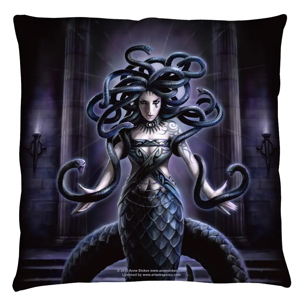 Anne Stokes Serpent's Spell Throw Pillow Anne Stokes